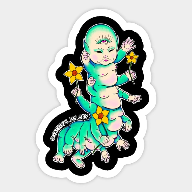 Metamorphosis Sticker by Ink by Sky 